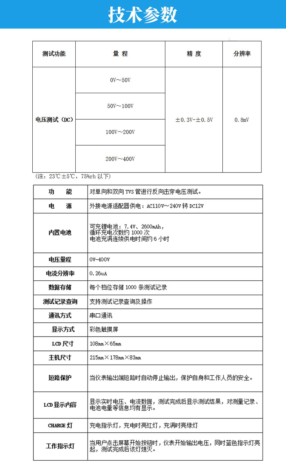 防雷元件TVS測試儀（瞬態(tài)抑制二極管測試儀）